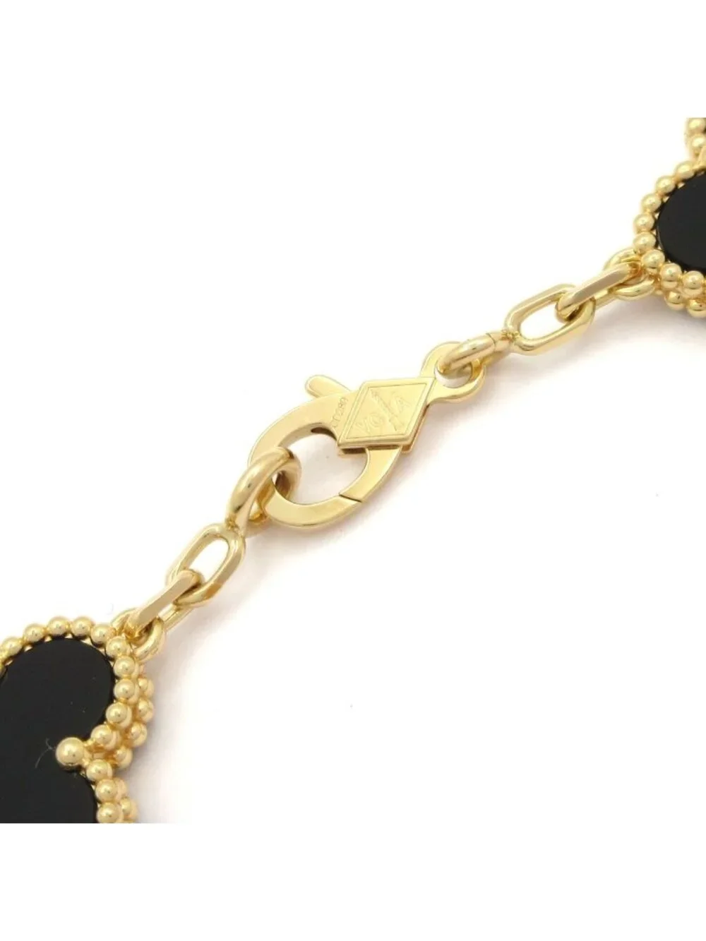 Van Cleef & Arpels Bracelet Vintage Alhambra 18k Yellow Gold Onyx Motif
